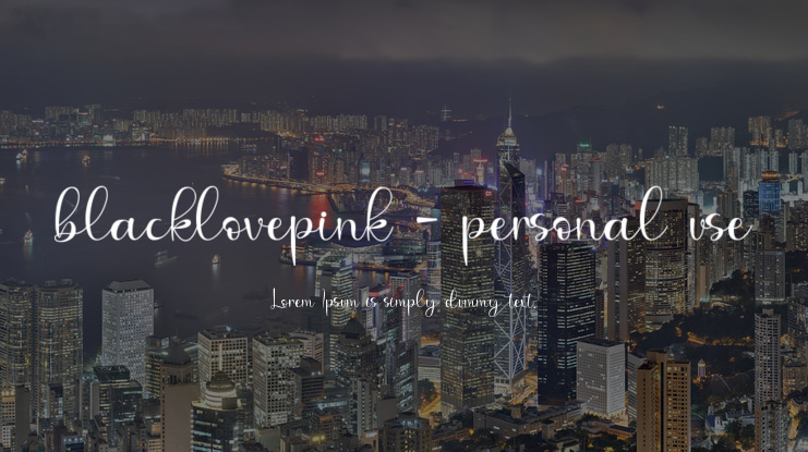 blacklovepink - personal use Font