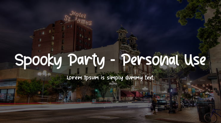 Spooky Party - Personal Use Font