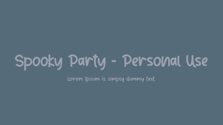 Spooky Party - Personal Use Font