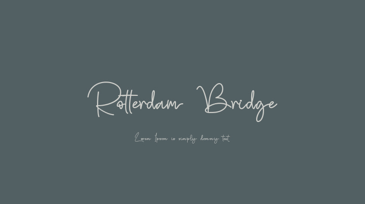 Rotterdam Bridge Font