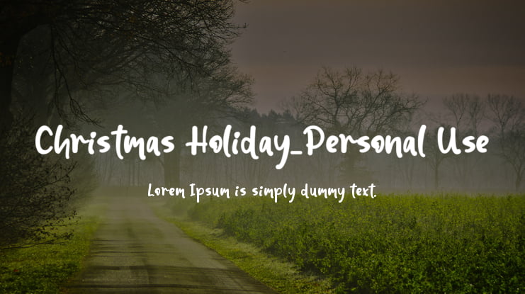 Christmas Holiday_Personal Use Font