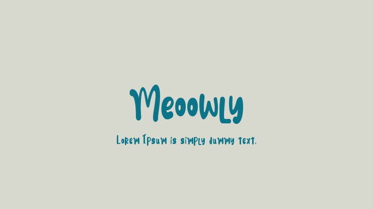 Meoowly Font
