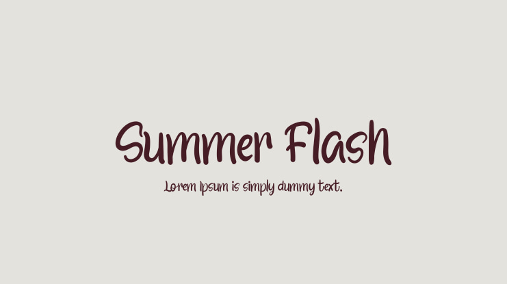 Summer Flash Font