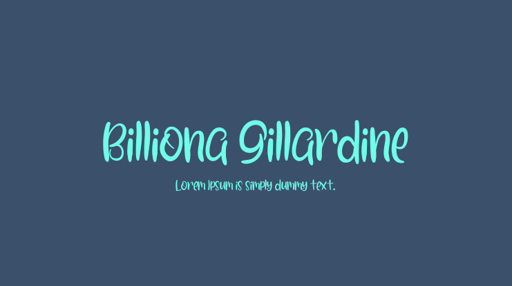 Billiona Gillardine Font
