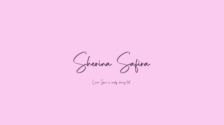 Sherina Safira Font