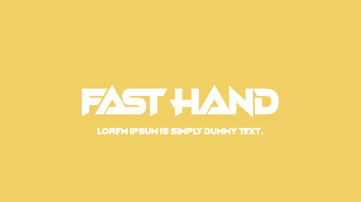 Fast Hand Font