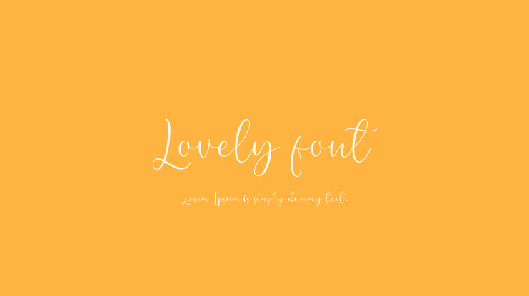 Lovely font
