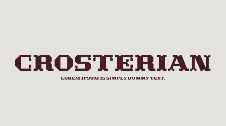 Crosterian Font