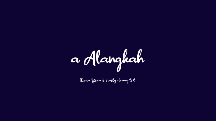 a Alangkah Font