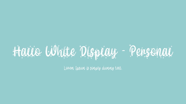 Hallo White Display - Personal Font Family