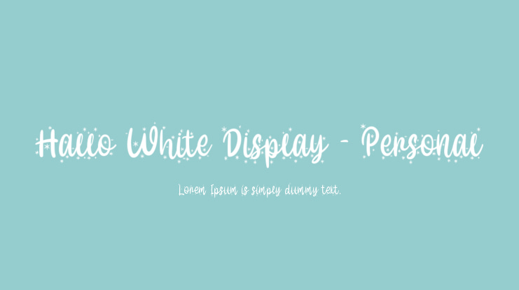Hallo White Display - Personal Font Family
