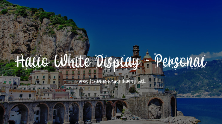 Hallo White Display - Personal Font Family