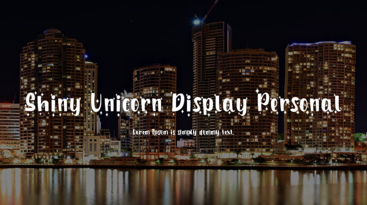 Shiny Unicorn Display Personal Font Family