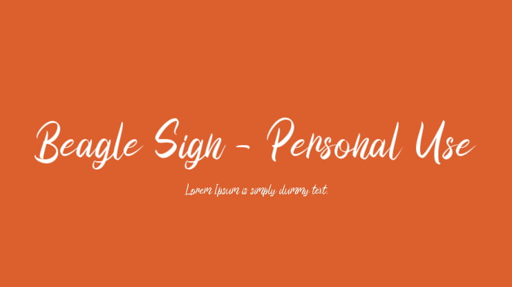 Beagle Sign - Personal Use Font