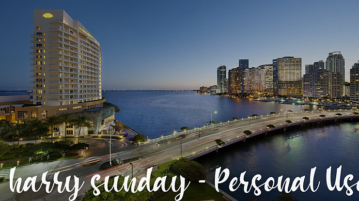 harry sunday - Personal Use Font