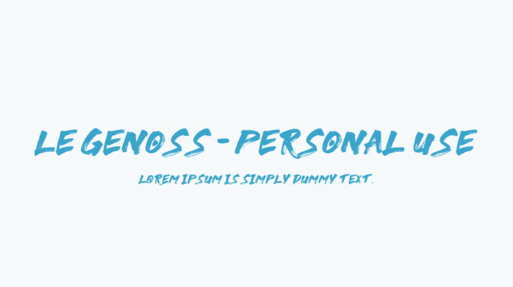 le Genoss - Personal Use Font