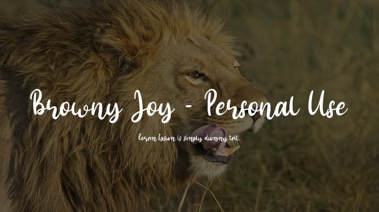 Browny Joy - Personal Use Font