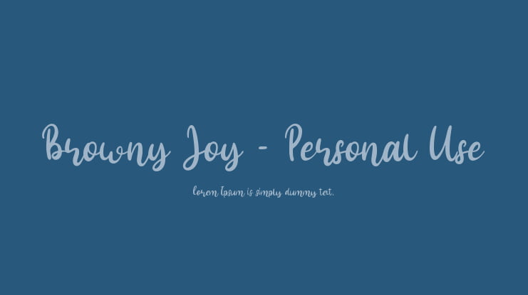 Browny Joy - Personal Use Font