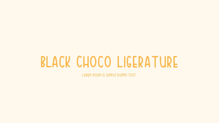 Black Choco Ligerature Font
