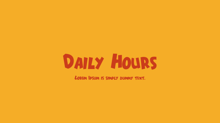 Daily Hours Font