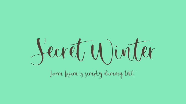 Secret Winter Font