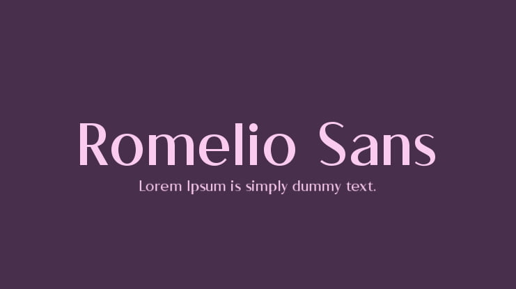 Romelio Sans Font