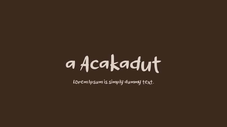 a Acakadut Font