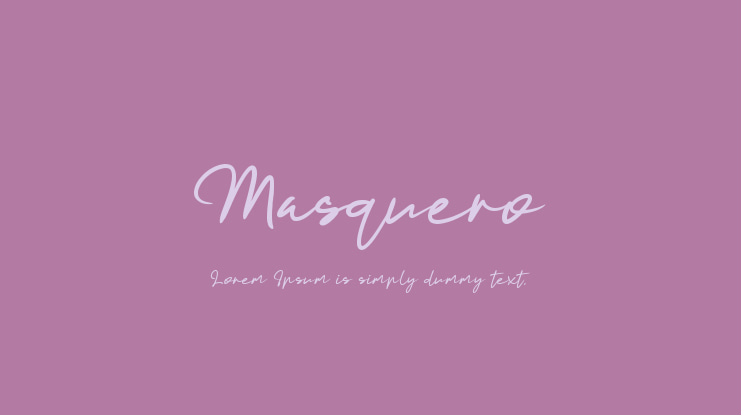 Masquero Font