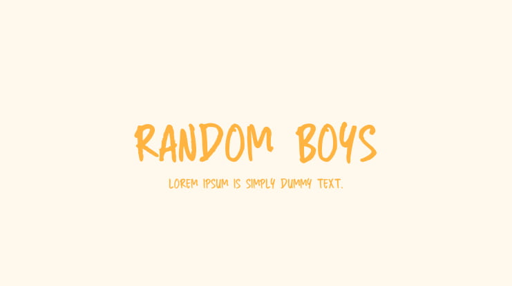 Random Boys Font