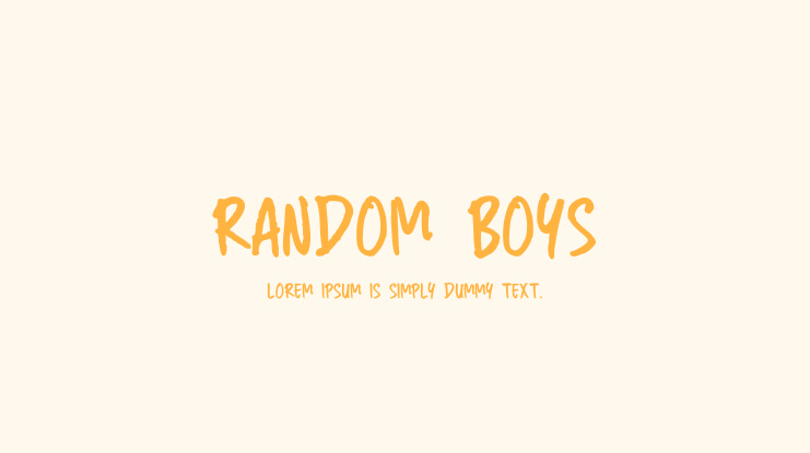 Random Boys Font