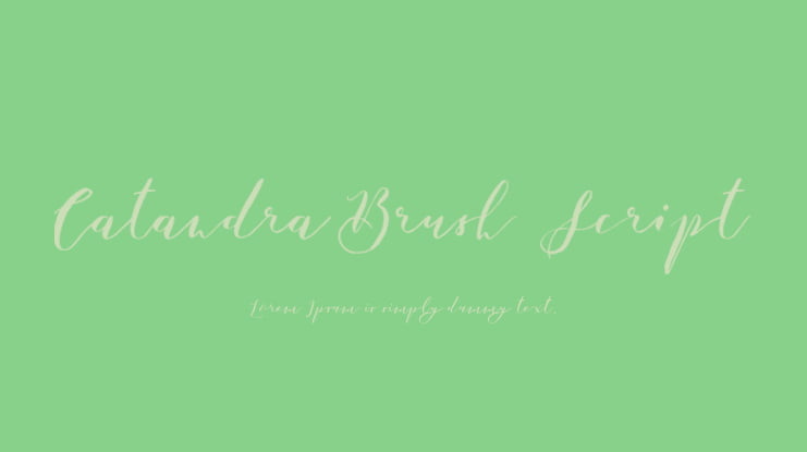 Catandra Brush Script Font