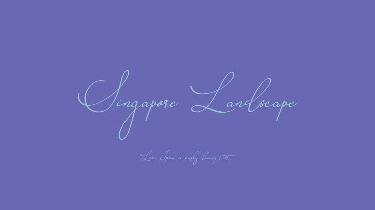 Singapore Landscape Font