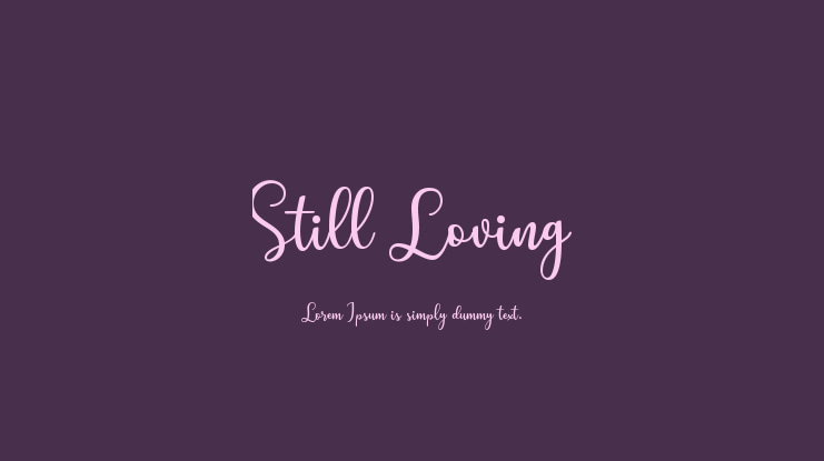 Still Loving Font