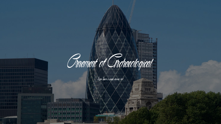 Ornament of Archaeological Font