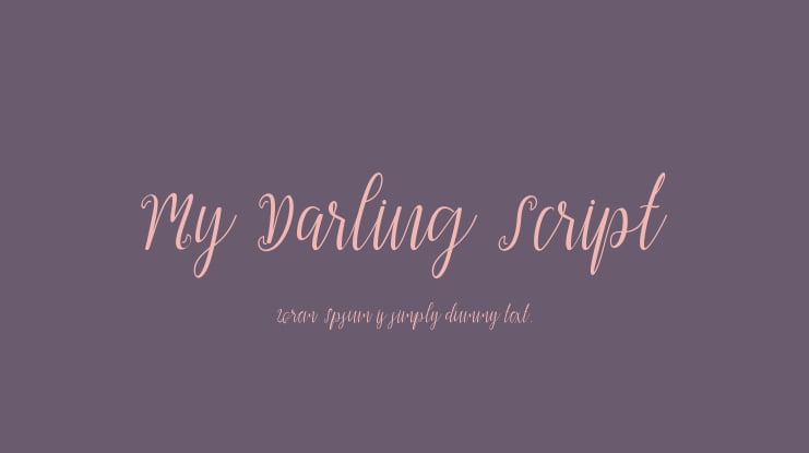 My Darling Script Font