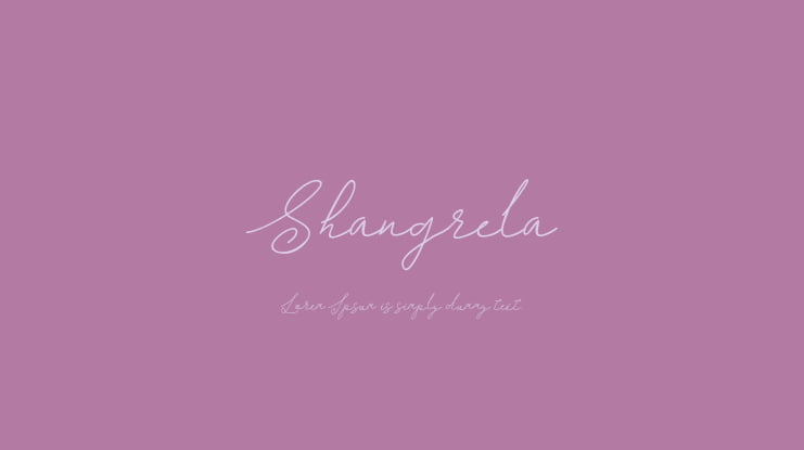 Shangrela Font