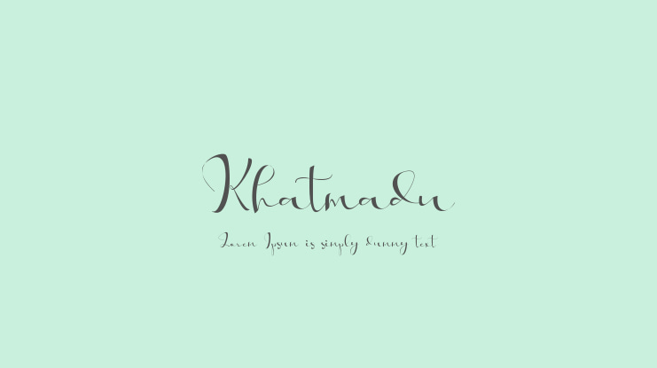 Khatmadu Font