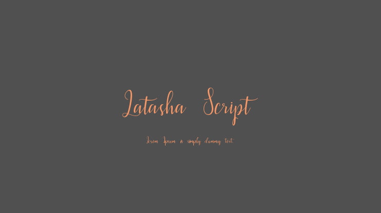 Latasha Script Font
