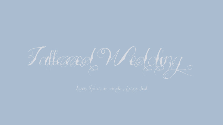 Tattooed Wedding Font