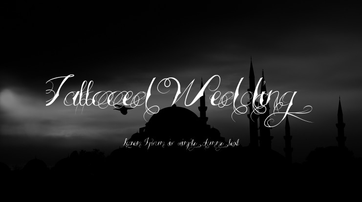 Tattooed Wedding Font