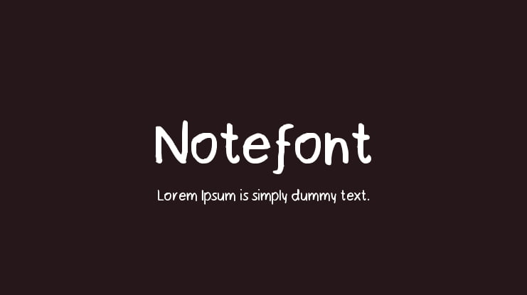 Notefont Font