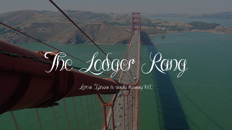 The Lodger Rang Font