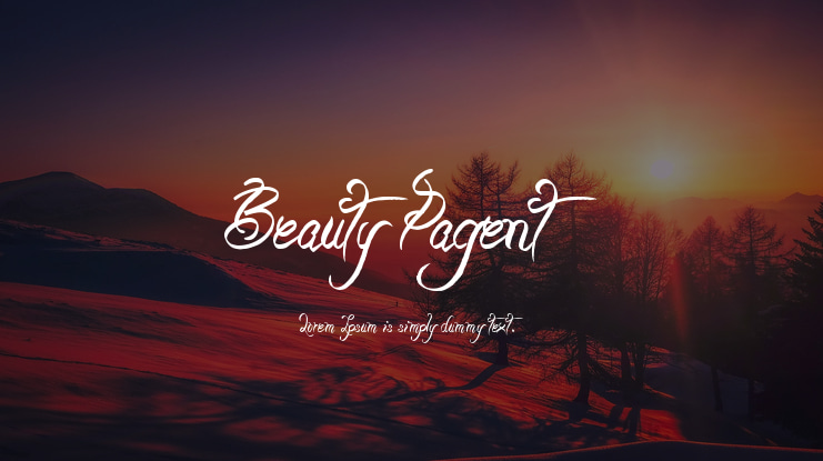 Beauty Pagent Font