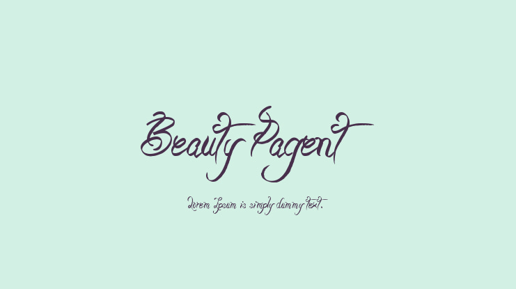 Beauty Pagent Font