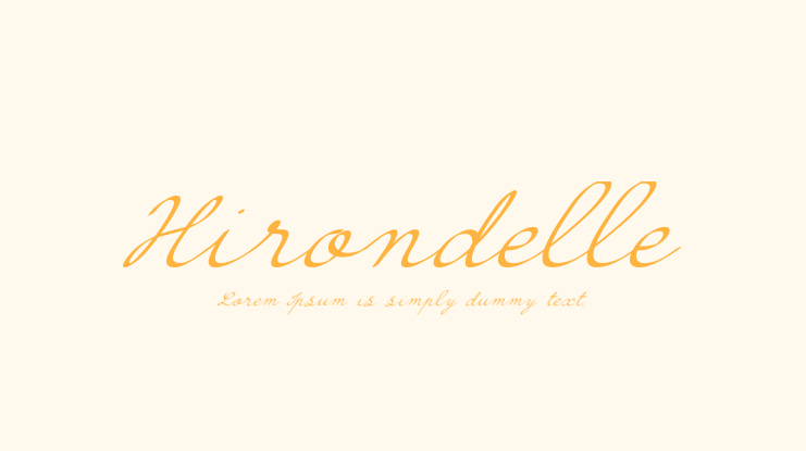 Hirondelle Font