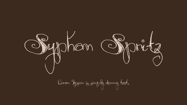 Syphon Spritz Font