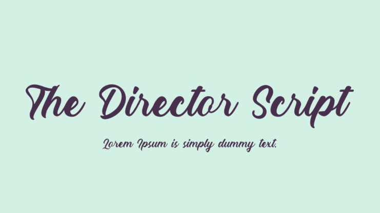 The Director Script Font