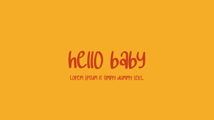 hello baby Font Family