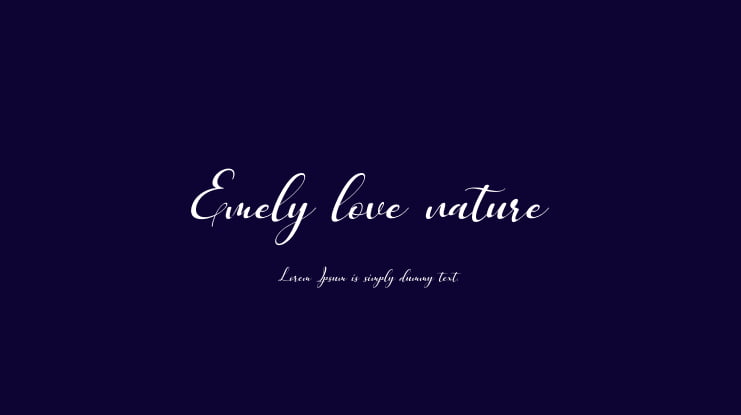 Emely love nature Font Family