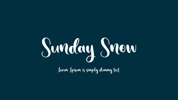 Sunday Snow Font